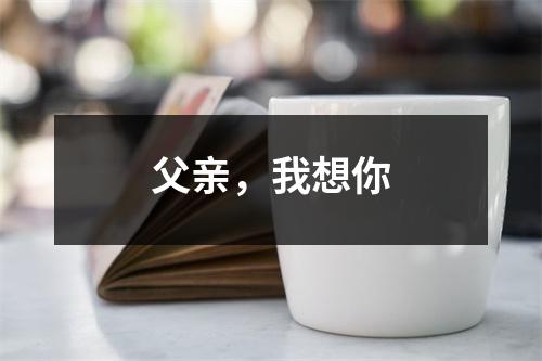 父亲,我想你