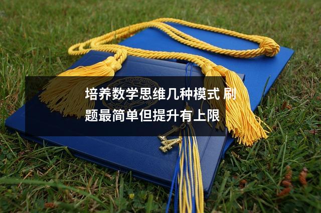培养数学思维几种模式 刷题最简单但提升有上限