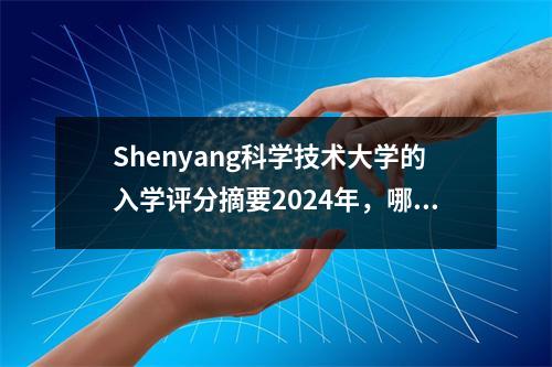 Shenyang科学技术大学的入学评分摘要2024年,哪些专业的得分很高?