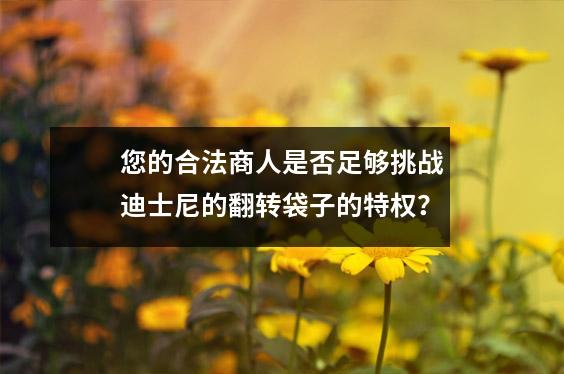 您的合法商人是否足够挑战迪士尼的翻转袋子的特权?