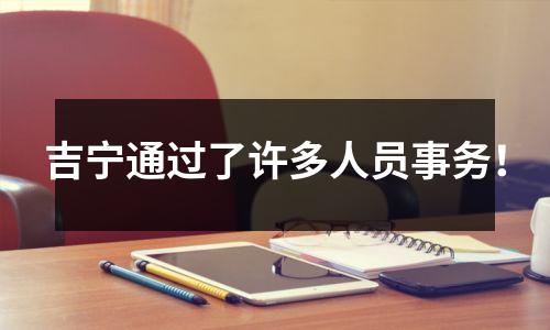 吉宁通过了许多人员事务!