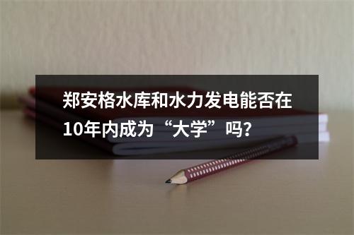 郑安格水库和水力发电能否在10年内成为“大学”吗?