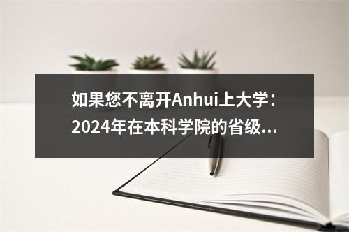 如果您不离开Anhui上大学:2024年在本科学院的省级分数摘要