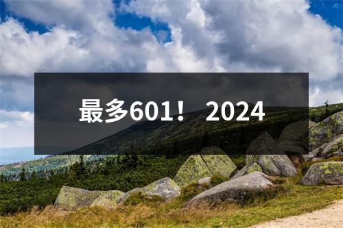 最多601! 2024