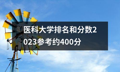 医科大学排名和分数2023参考约400分