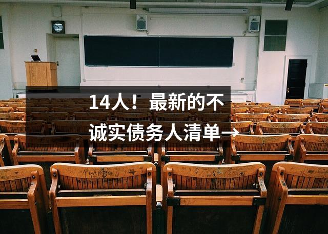 14人!最新的不诚实债务人清单→