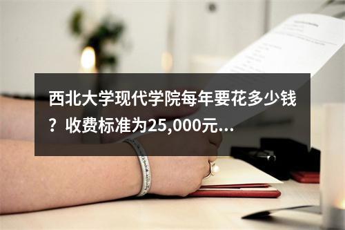 西北大学现代学院每年要花多少钱?收费标准为25,000元到30,000元