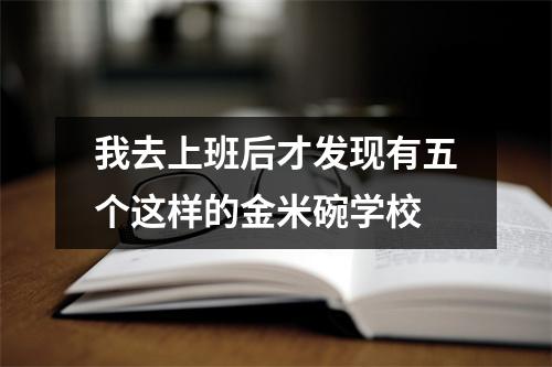 我去上班后才发现有五个这样的金米碗学校