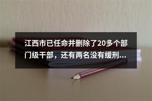 江西市已任命并删除了20多个部门级干部,还有两名没有缓刑并免除豁免的干部。