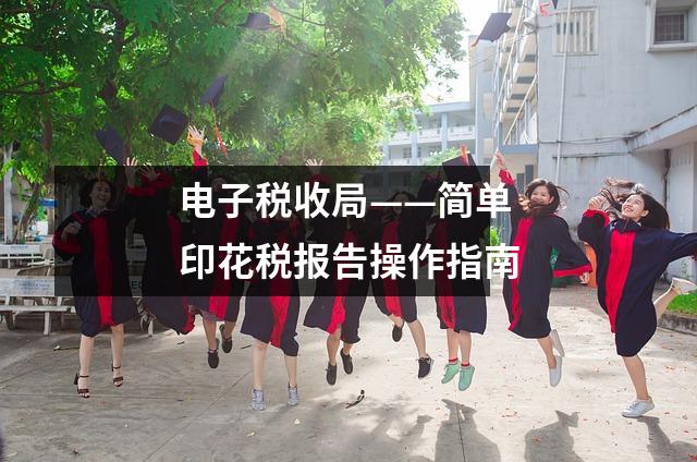 电子税收局——简单印花税报告操作指南
