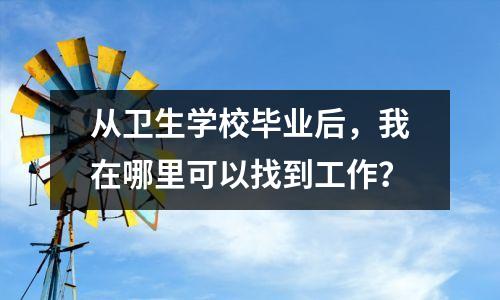 从卫生学校毕业后,我在哪里可以找到工作?