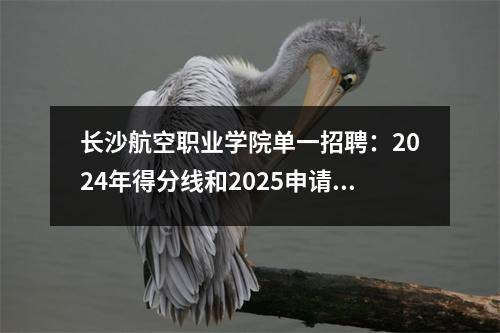 长沙航空职业学院单一招聘:2024年得分线和2025申请指南