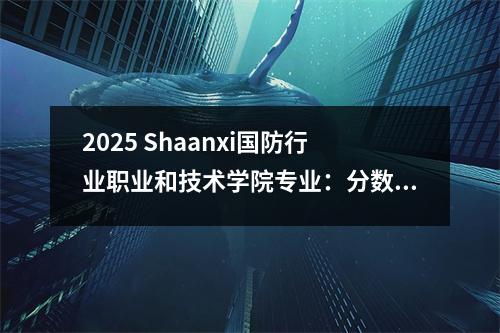 2025 Shaanxi国防行业职业和技术学院专业:分数最高和认可的专业