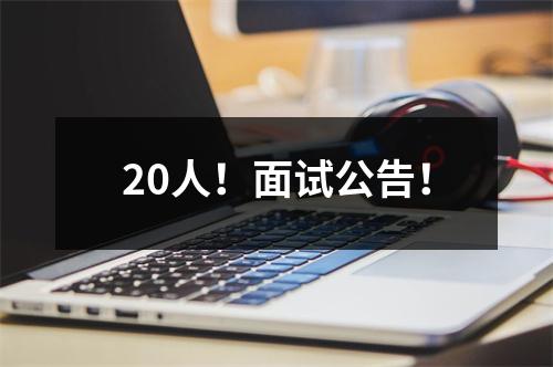 20人!面试公告!