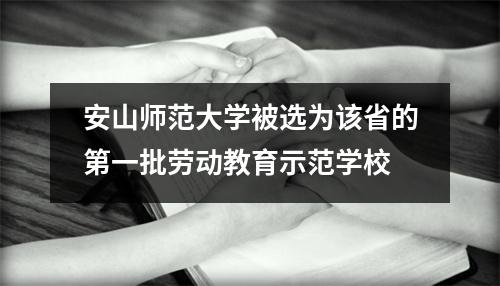 安山师范大学被选为该省的第一批劳动教育示范学校