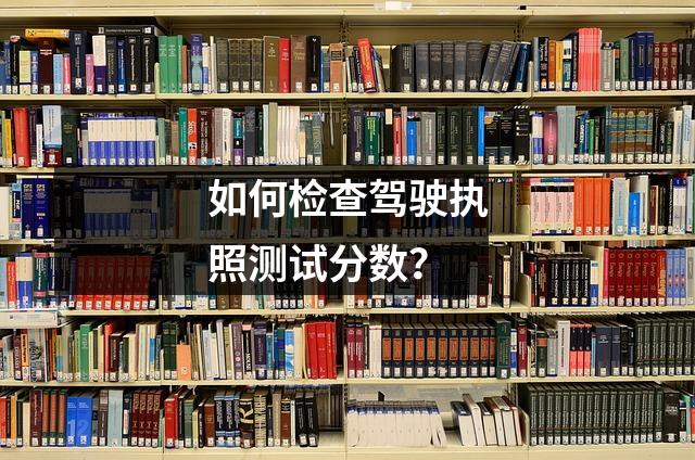 如何检查驾驶执照测试分数?
