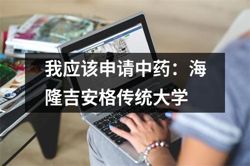我应该申请中药：海隆吉安格传统大学